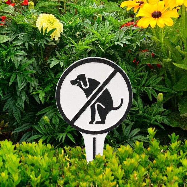 No Dog Poop Round Courtesy Lawn Stake, , alternate image number null