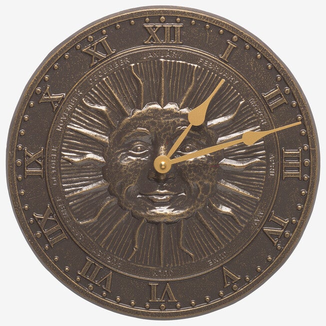 Sunface Clock, FRENCH BRONZE, hi-res image number 0