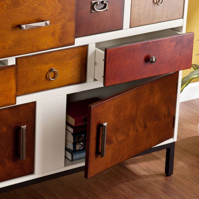 Contemporary Multi-Colored Wood Console Cabinet, , alternate image number 2