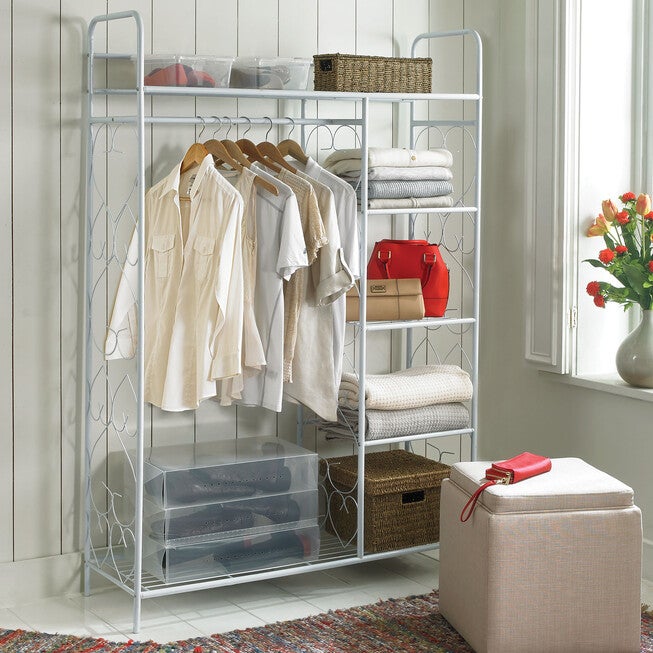 5-Tier Metal Closet with Hanging Rod, , alternate image number 5