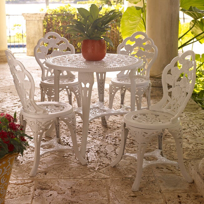 Bistro Set with 5-Pcs., WHITE, hi-res image number null