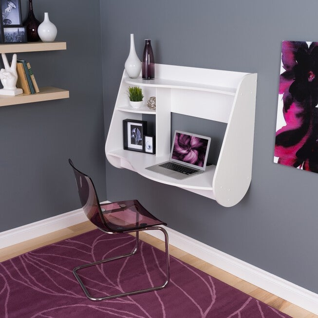 Kurv Floating Desk, WHITE, hi-res image number null