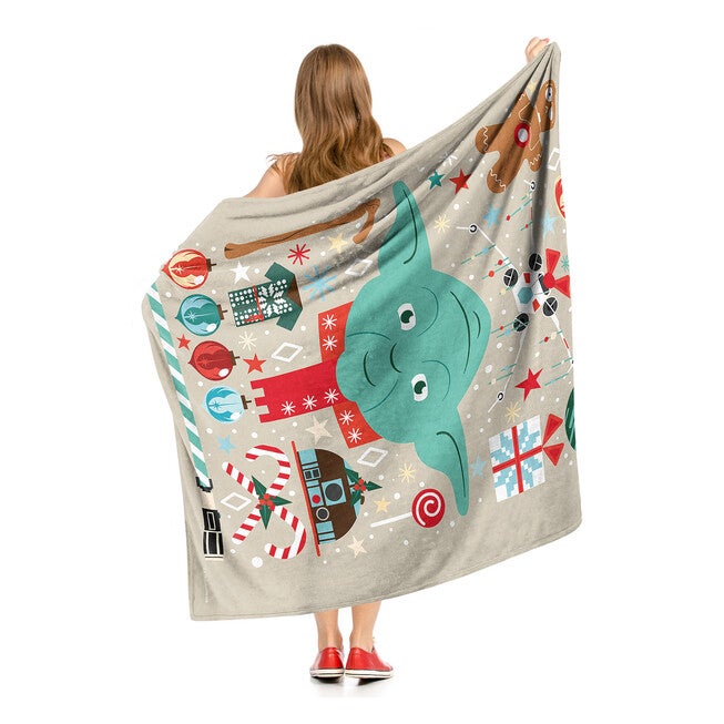 Star Wars Yoda Xmas Silk Touch Throw Blanket, , alternate image number null