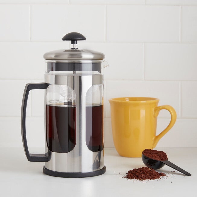 Mr. Coffee Daily Brew 30 oz. Coffee Press, CHROME, hi-res image number 0