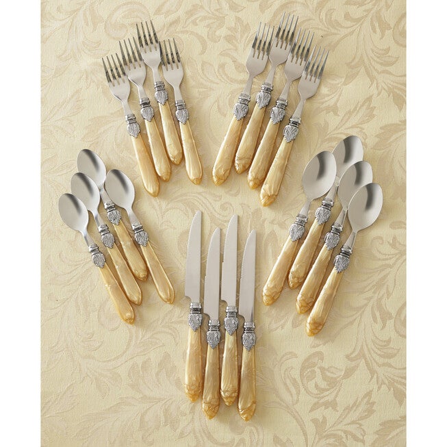 20-Pc. Flatware Set, AMBER, hi-res image number 0