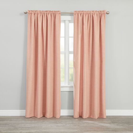 Faux-Linen Rod-Pocket Panel, BLUSH, hi-res image number null