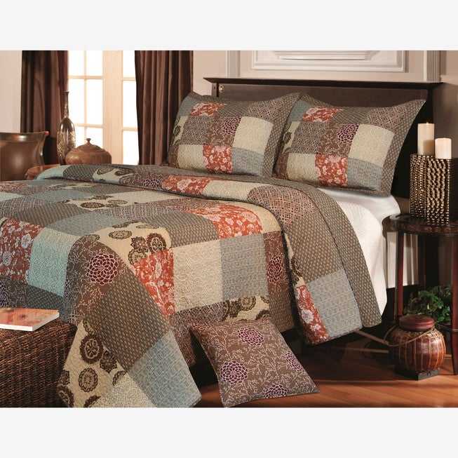 Stella Quilt Set , BROWN, hi-res image number null