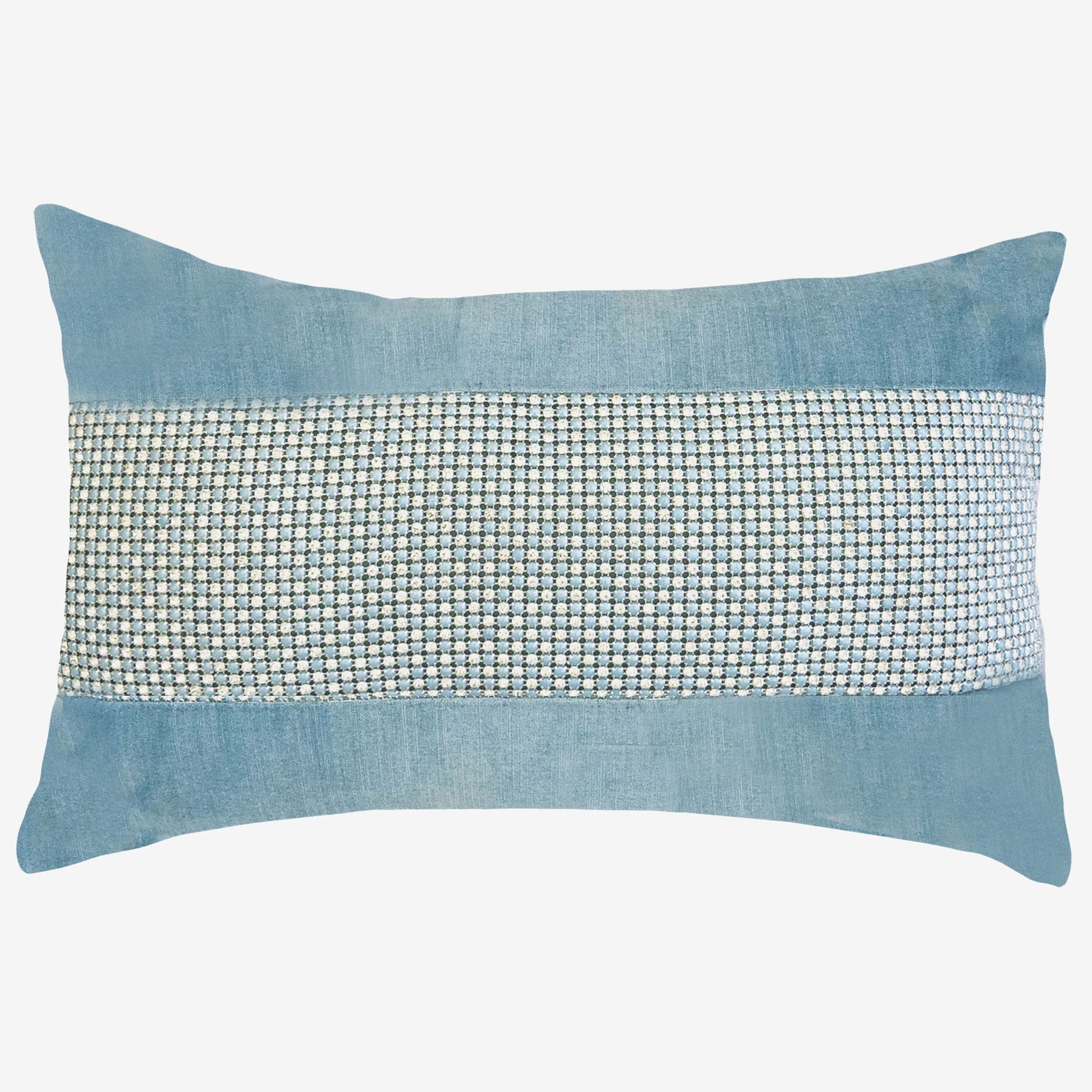 Panne Velvet Decorative Pillow, MINERAL BLUE, hi-res image number 0