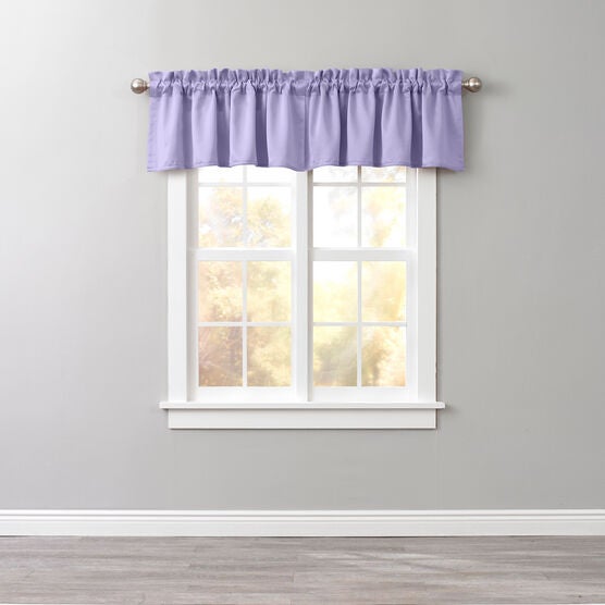 BH Studio Room-Darkening Rod-Pocket Valance, LAVENDER, hi-res image number null