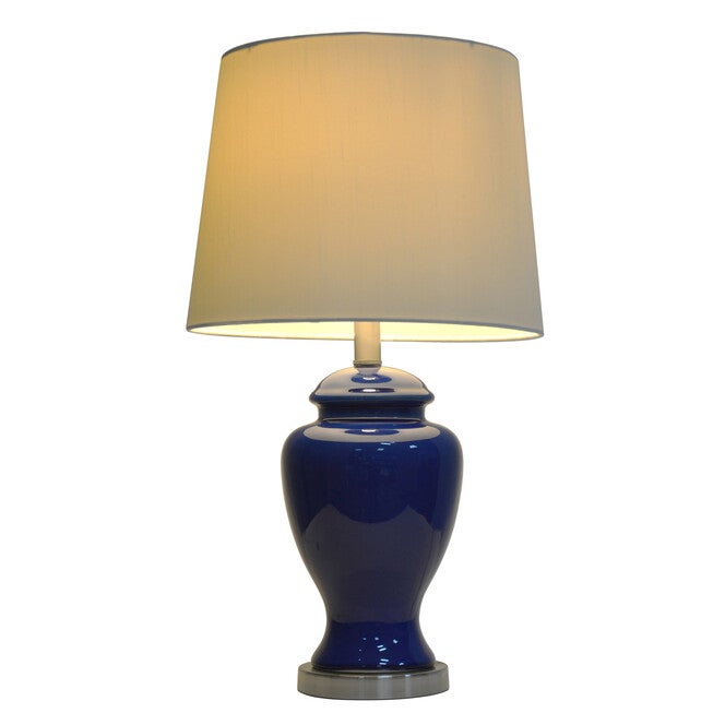 24 inches Blue Ceramic Table Lamp, , on-hover image number null