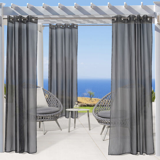 No Se’Um Insect Repellent Outdoor Curtain, BLACK, hi-res image number null