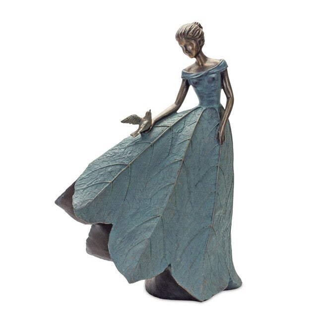 Garden Fairy Figurine With Flower Petal Dress (Set Of 2), , on-hover image number null