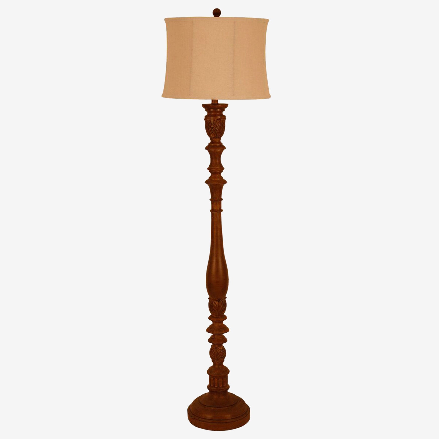 Nadia Sculpted Floor Lamp, BROWN, hi-res image number 0