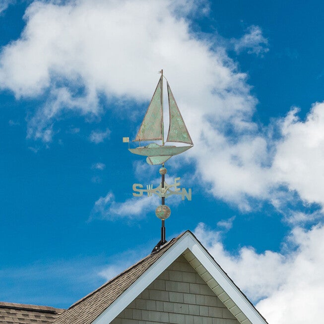 Copper Sailboat Weathervane, , on-hover image number null