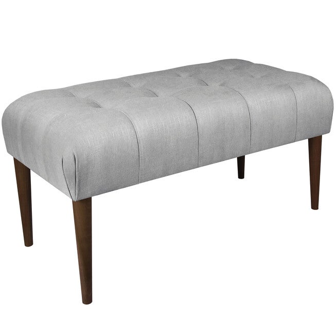 Jasper Tufted Bench with Cone Legs, , on-hover image number 1