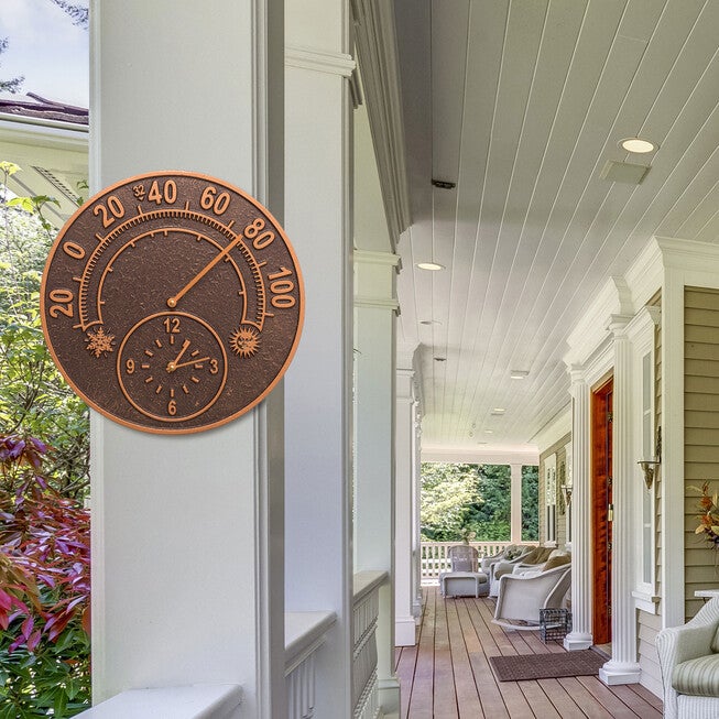 14 inches Solstice Clock And Thermometer, , alternate image number null