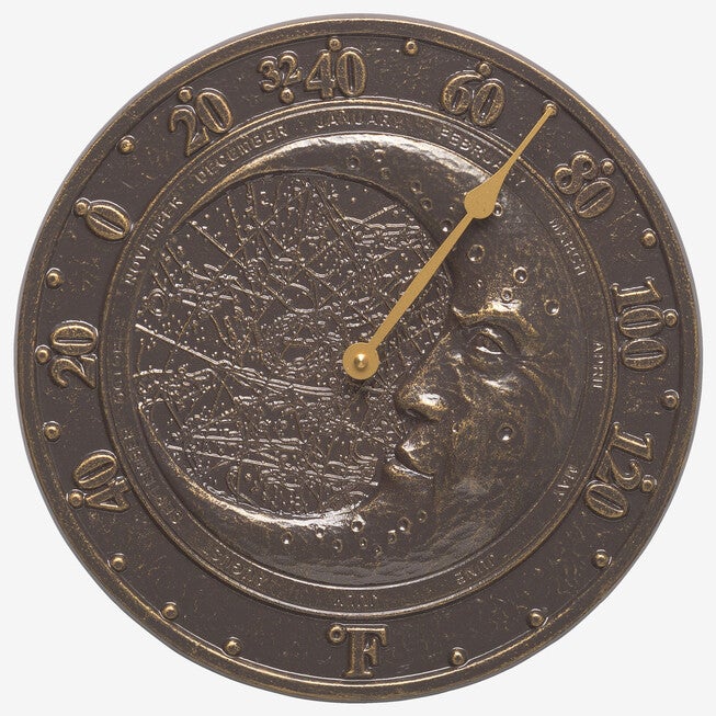 Moon Thermometer, FRENCH BRONZE, hi-res image number null