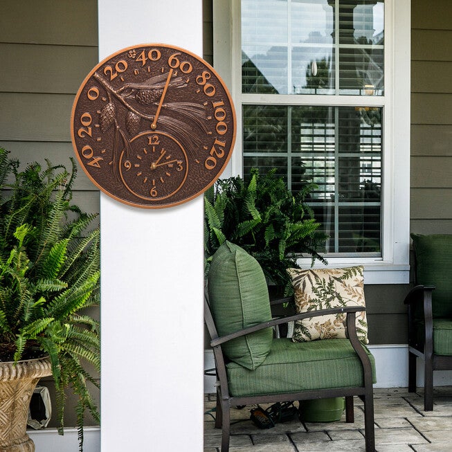 Pinecone Thermometer Clock, , alternate image number null
