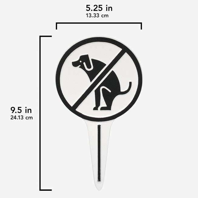 No Dog Poop Round Courtesy Lawn Stake, , on-hover image number null