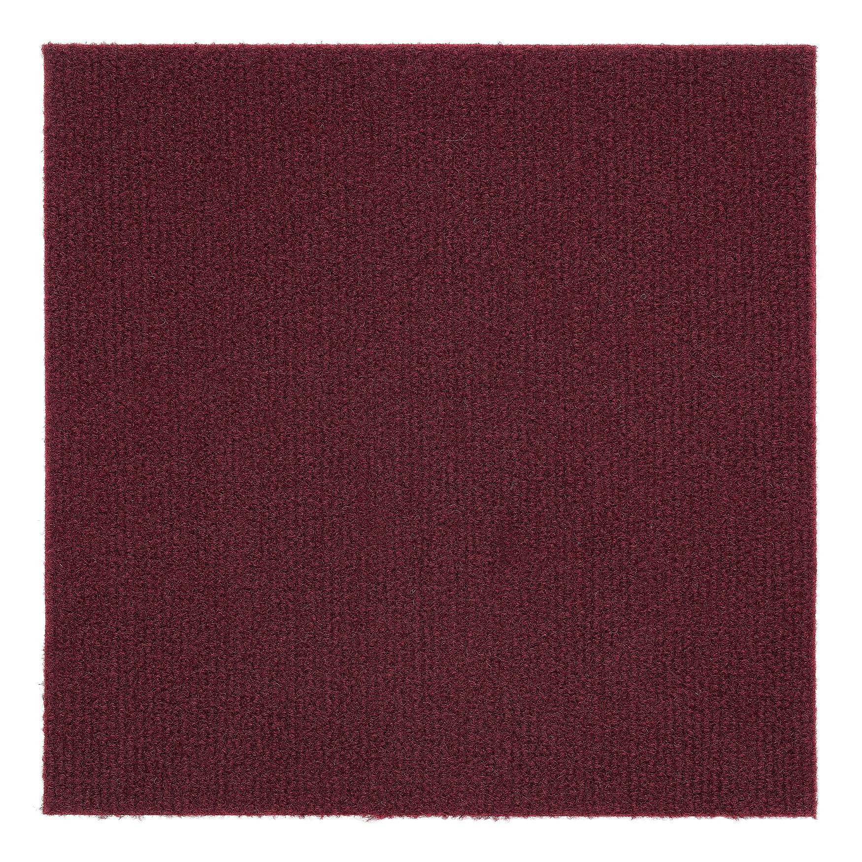 Nexus 12 inches x 12 inches Self Adhesive Carpet Floor Tile - 12 Tiles/12 sq. Ft., BURGUNDY, hi-res image number 0