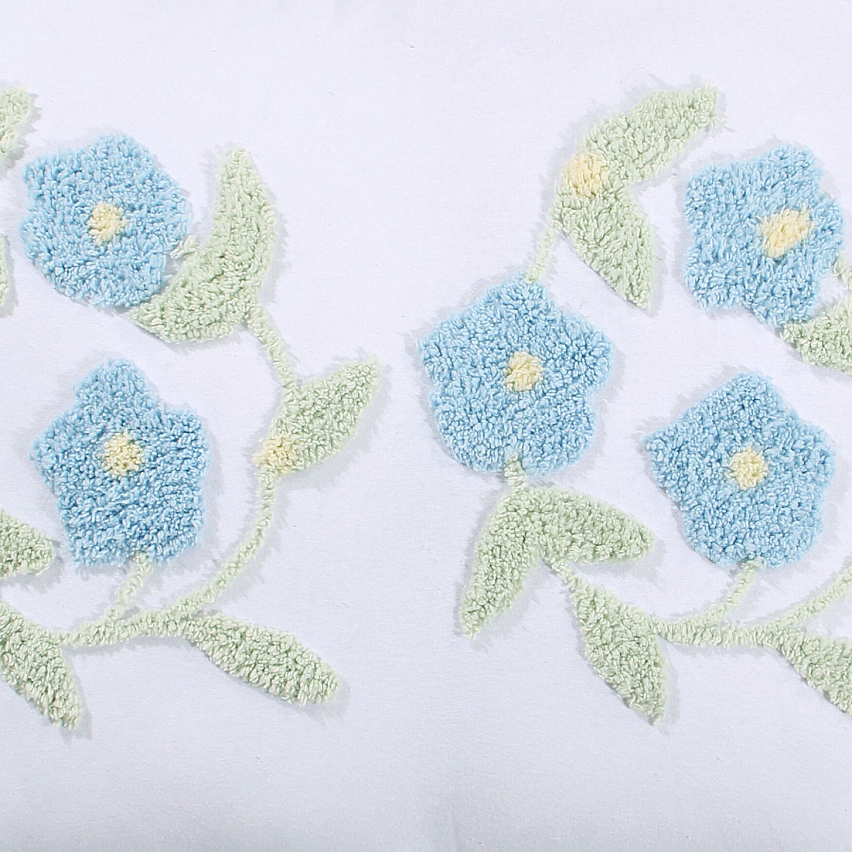 Bloomfield Collection in Floral Design 100% Cotton Tufted Chenille Standard Sham , , on-hover image number 1