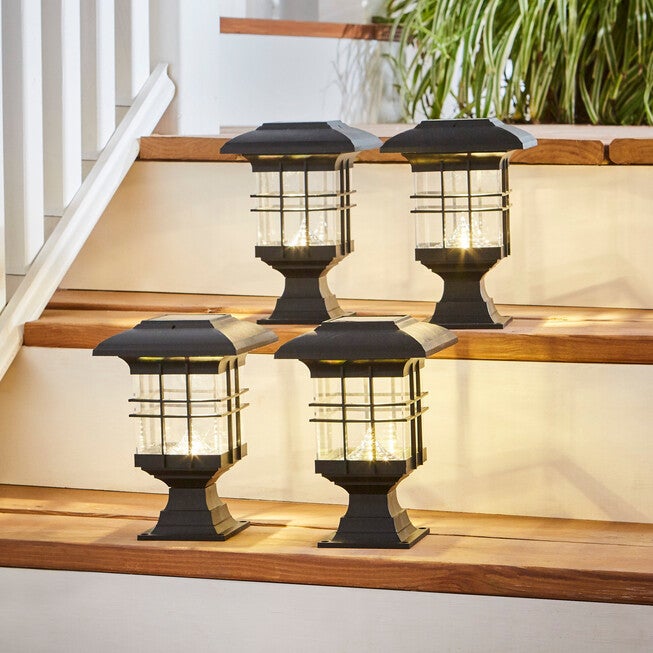 Solar Lanterns — Set of 4, BLACK, hi-res image number 0