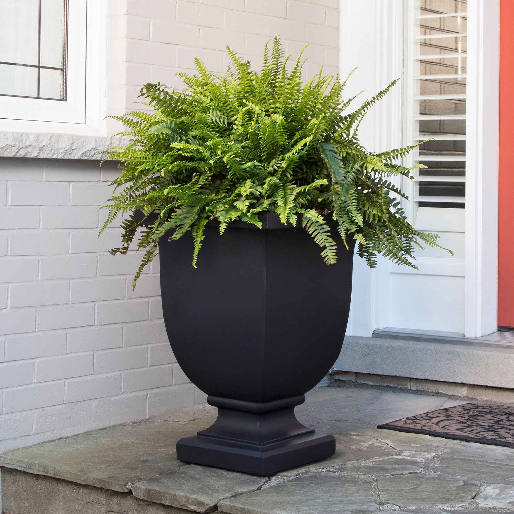 Augusta 26 inches Tall Planter, BLACK, hi-res image number 0