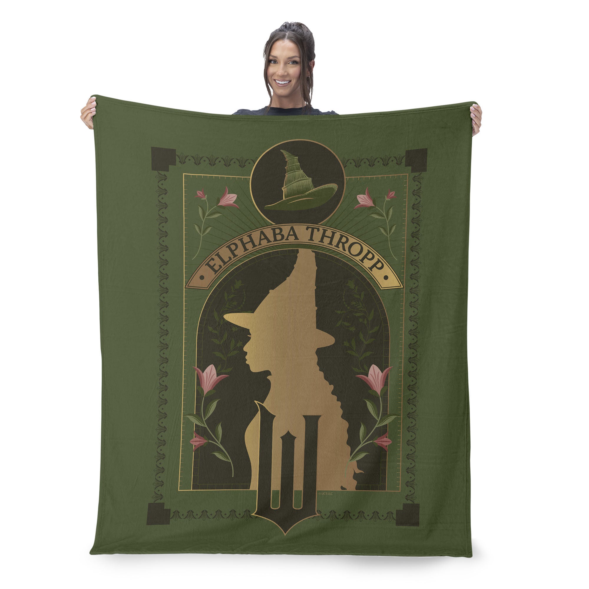 Wicked Elphaba Thropp Silk Touch Throw Blanket 60x80 inches, GREEN, on-hover image number 1