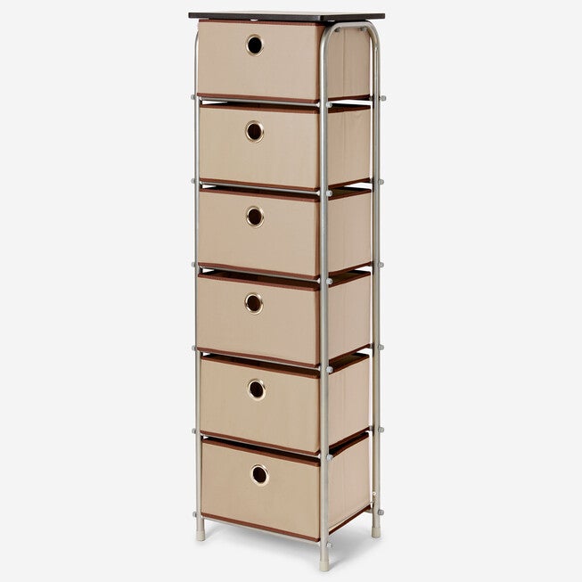 Eve 6-Drawer Tall Soft Storage, NATURAL, hi-res image number 0