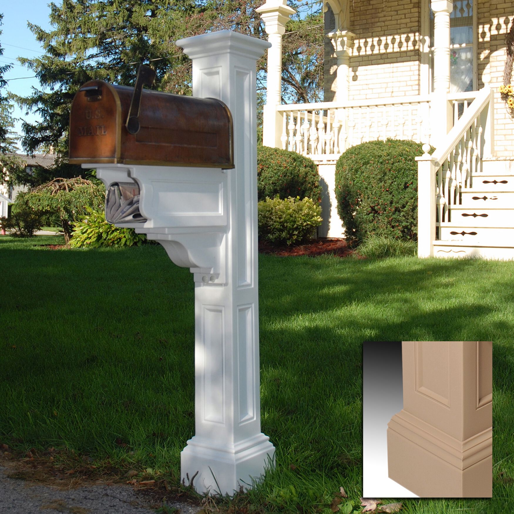 Charleston Plus Mail Post, CLAY, hi-res image number 0