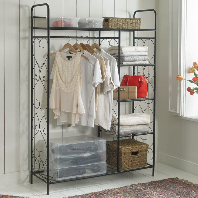 5-Tier Metal Closet with Hanging Rod, , alternate image number 6