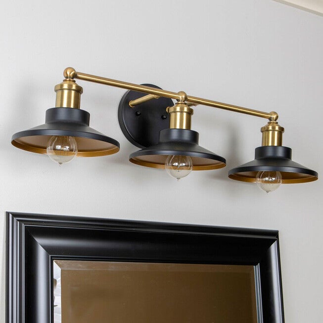Finley Farmhouse 3-Light Sconce, BLACK GOLD, hi-res image number null