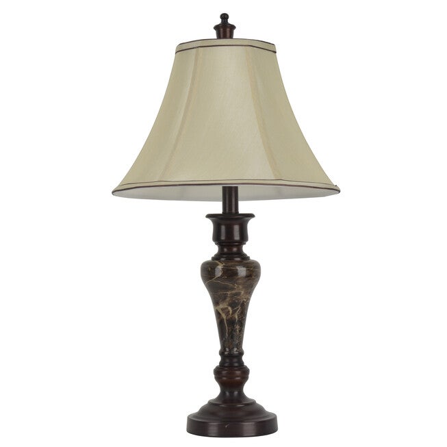 25 inches Bronze and Marble Table Lamp, BRONZE, hi-res image number null