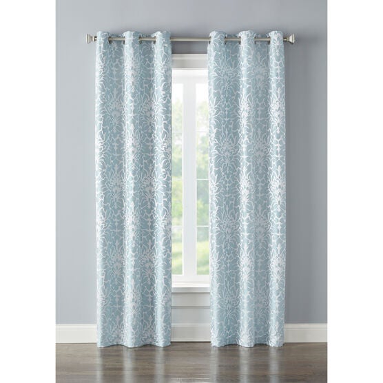 Jasmine Jacquard Grommet Panel Set — 2 Pack, SEAGLASS, hi-res image number null