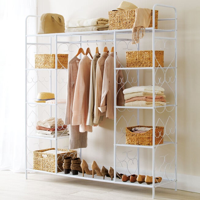 Extra Large 5-Tier Metal Closet, WHITE, hi-res image number null