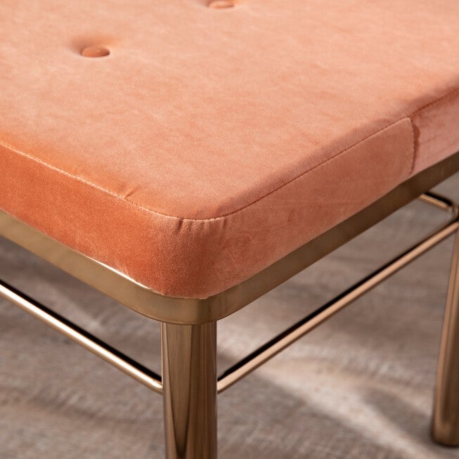 Vega Art Deco Velvet Bench, , on-hover image number null
