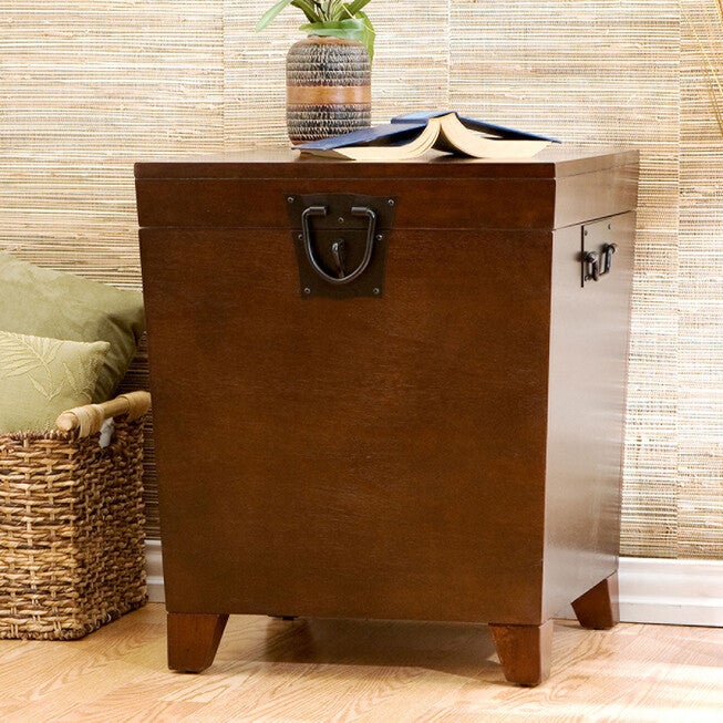 Espresso Pyramid Trunk End Table, ESPRESSO, hi-res image number null