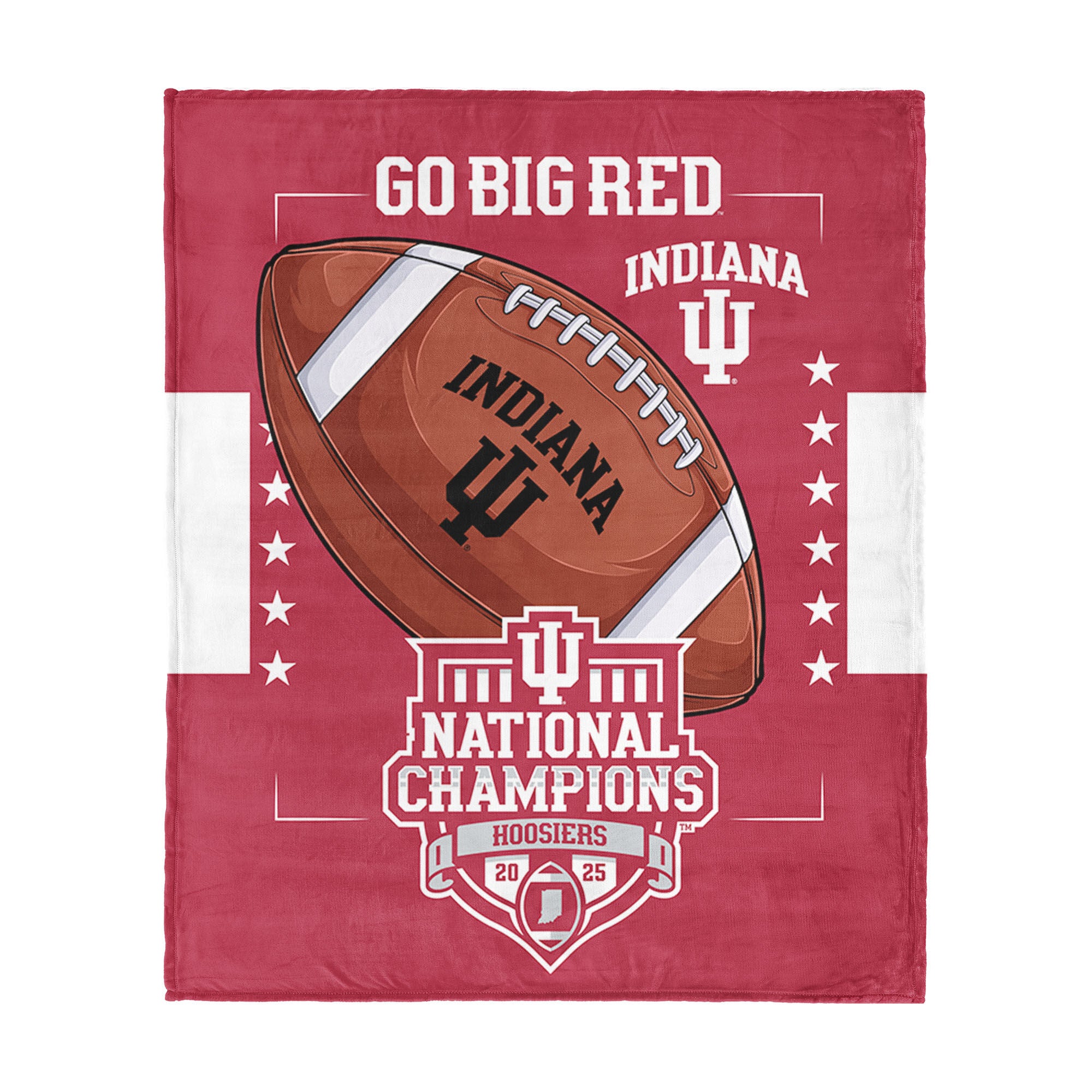 2025 NCAA Silk Touch Throw Blanket 46x60 inches, INDIANA UNIVESITY, hi-res image number 0