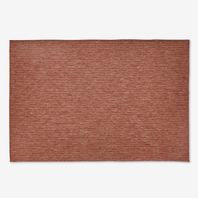 Carmel Indoor/Outdoor Textured Solid Rug 6 feet 6 inches x 9 feet 4 inches, RED, hi-res image number null