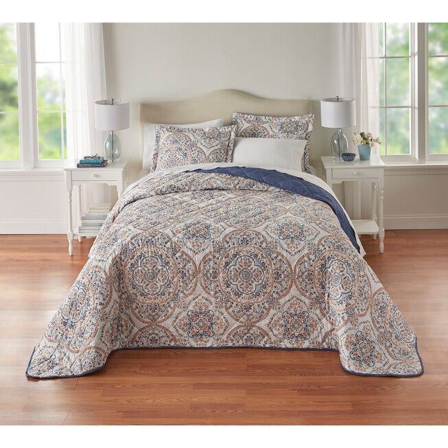 3-PC Valencia Bedspread Set, TAUPE, hi-res image number 0