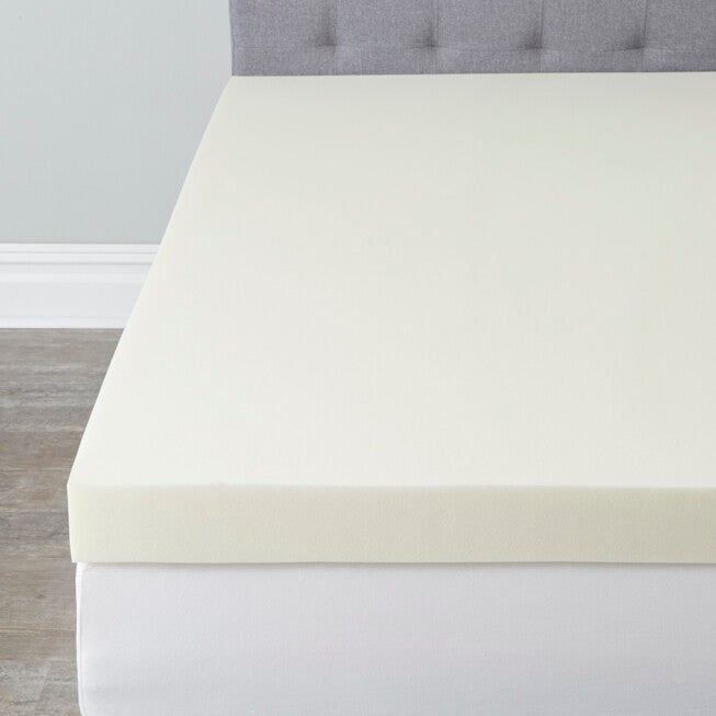 4 inches Thick Visco Elastic Memory Foam Mattress Topper, NATURAL, hi-res image number null