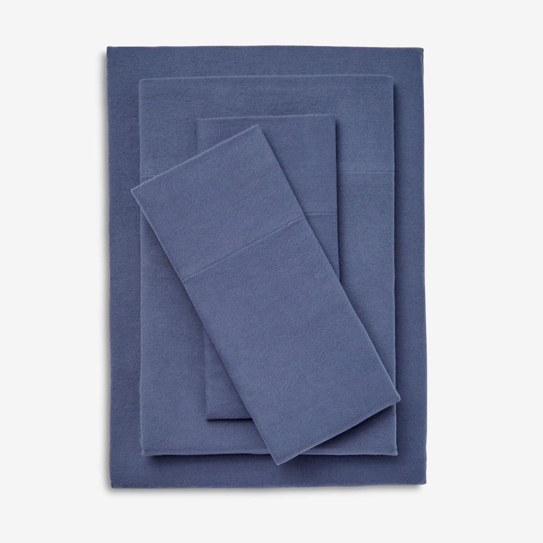 Bed Tite&trade; Flannel Sheet Set, SLATE BLUE, hi-res image number 0
