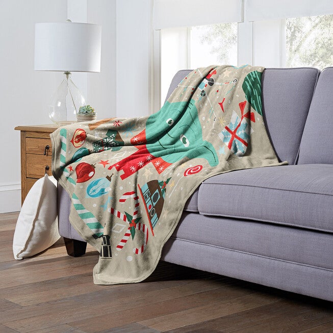 Star Wars Yoda Xmas Silk Touch Throw Blanket, , alternate image number null