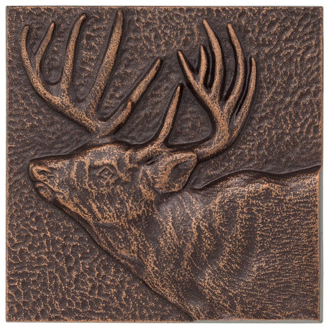 Buck 8 inches x 8 inches Indoor Outdoor Wall Décor, , on-hover image number null