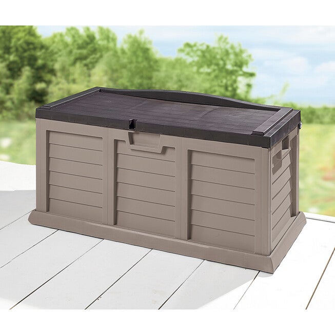 80-Gallon Rolling Deck Box, TAN, hi-res image number null