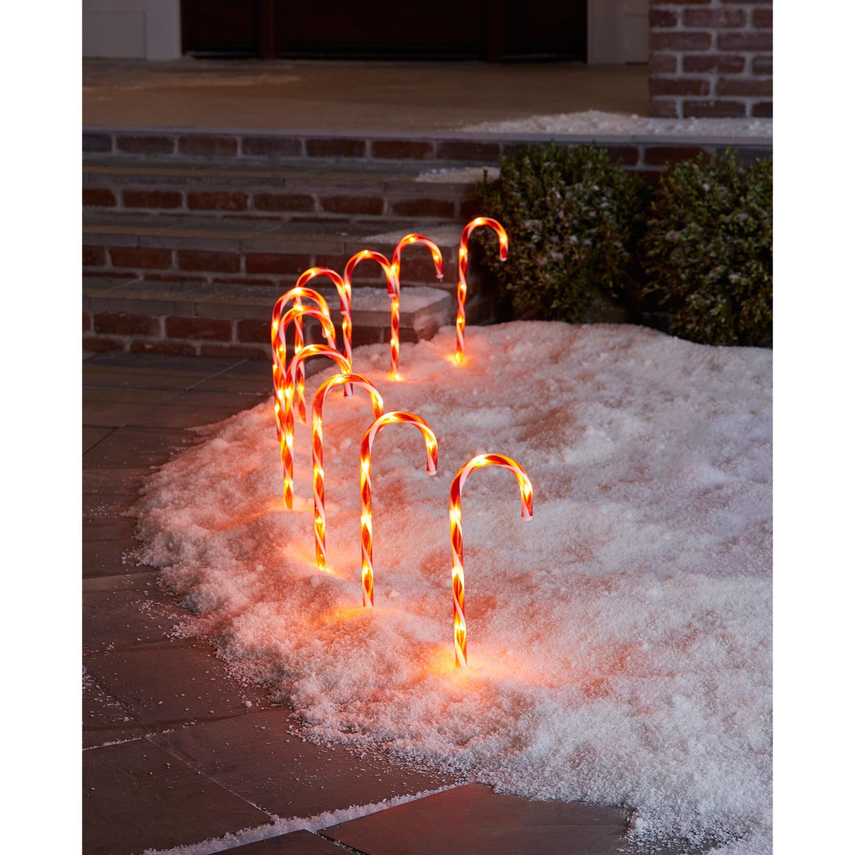 CANDY CANE PATHWAY LIGHTS, SET OF 10, CANDY CANE, hi-res image number 0
