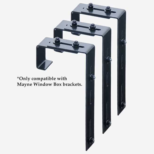 Adjustable Deck Rail Bracket 3-Pack, BLACK, hi-res image number null