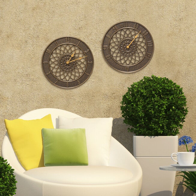 Spiral 14 inches Indoor Outdoor Wall Thermometer, , alternate image number null