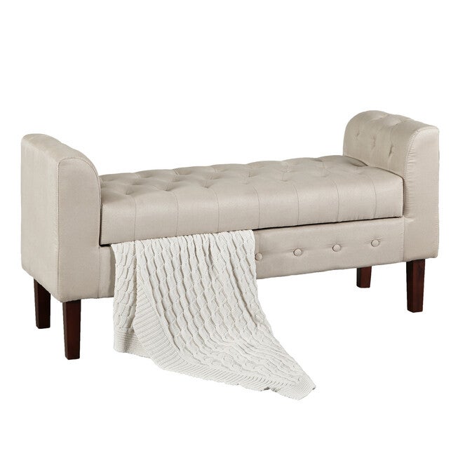 Elyse Tufted Storage Bench, , on-hover image number null