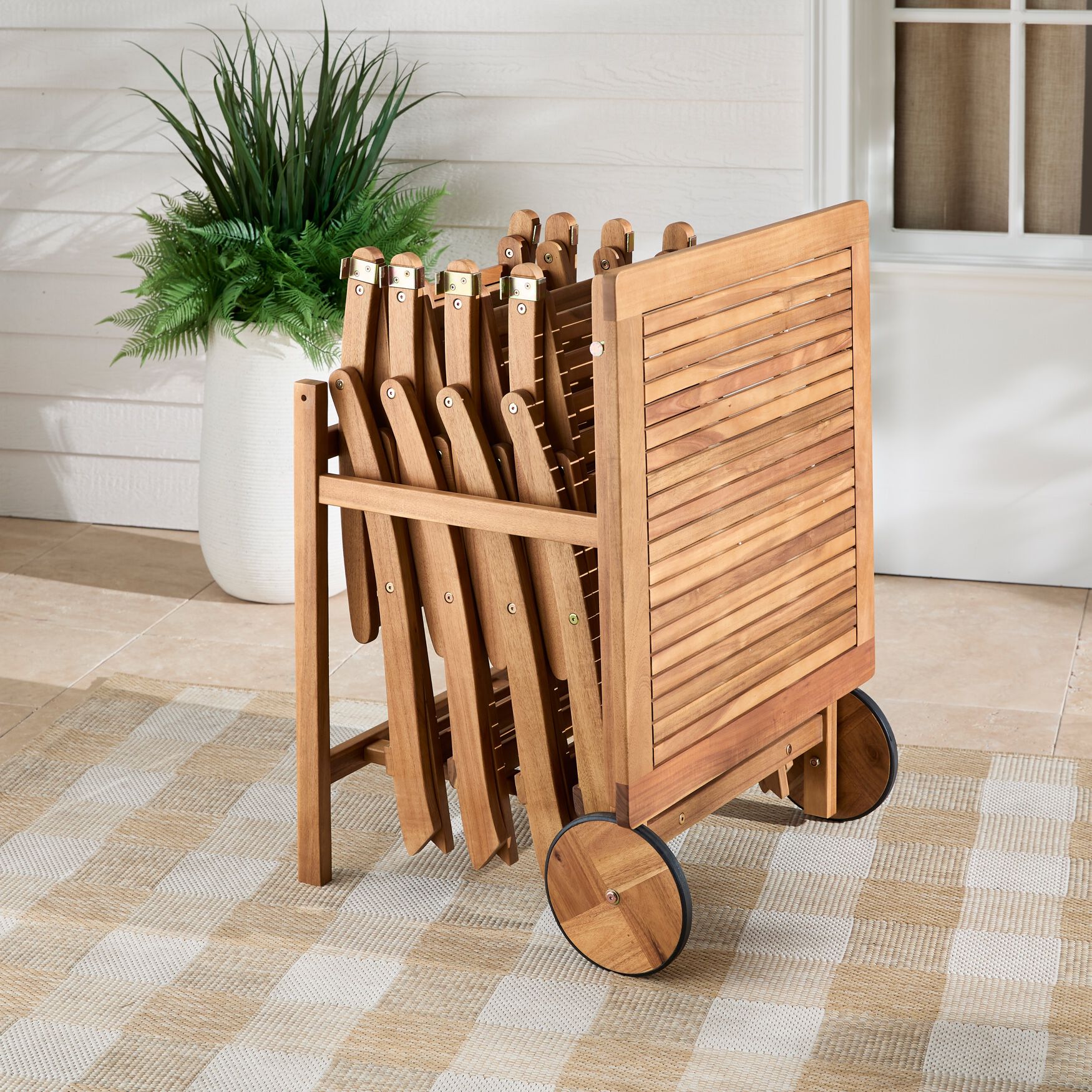 5-Pc. Leo Dining Table Set, ACACIA WOOD, alternate image number 2